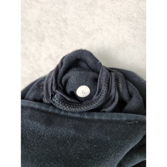 Lululemon Athletica Flashback Pullover Hoodie Sweatshirt Black Oversized Size 6 - Picture 8 of 10